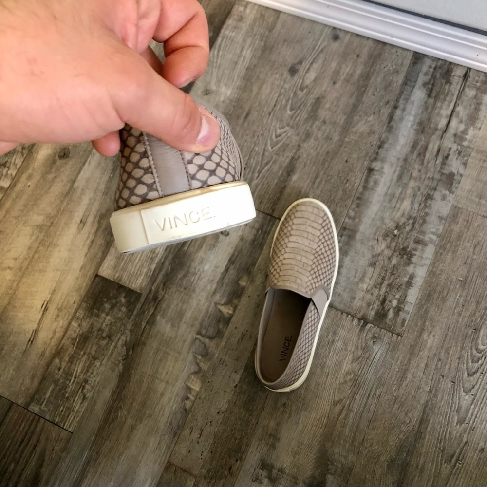 Vince Reptile Gray Snake Python Slip On Casual Sh… - image 8